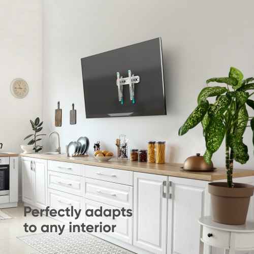 Tilting TV bracket for 32"-70" max 132 lbs, white TM5 - Image 3