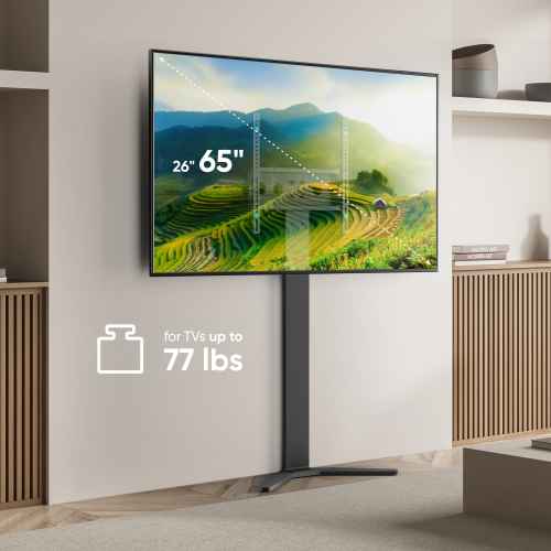 Interior TV stand 26"-65", max 77 lbs, black TS1140 - Image 5