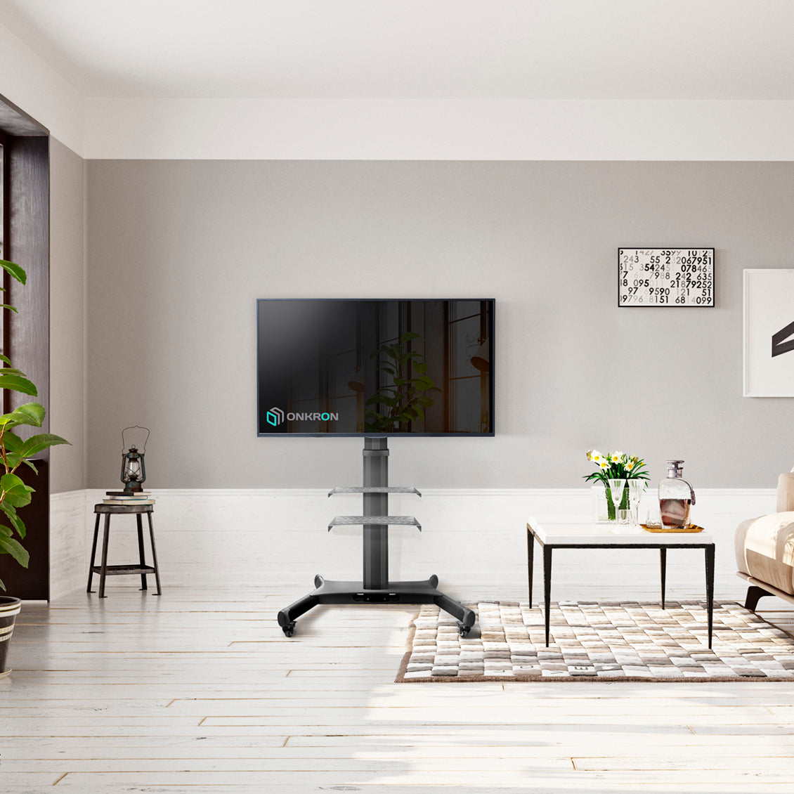 Mobile TV Stand for 32??65? max 72 lbs TS1661, Black %count(title) +254720548999 Mobile TV Stand for 32??65? max 72 lbs TS1661, Black - Image 2