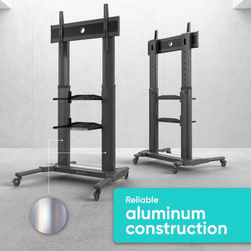 Mobile TV stand with bracket 40"-80", max 144 lbs, black TS2771 - Image 5