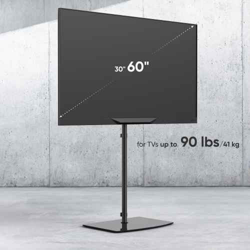 Interior TV stand for 30"-60" max 90 lbs, swivel, black TS5065 - Image 5