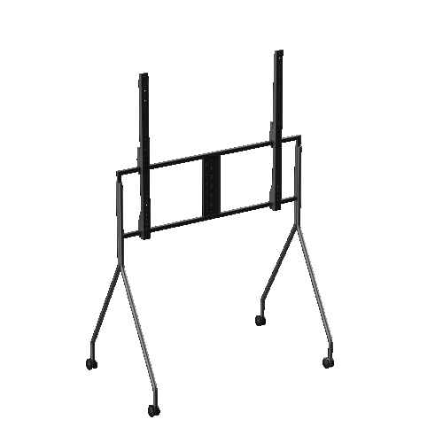 Mobile stand for 50"-75" TV, max. 100 lbs, black TS73 - Image 2