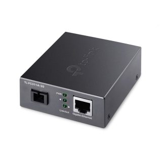 TP-Link TL-FC311A-20 10/100/1000 Mbps RJ45 to 1000 Mbps Single-mode SC WDM Bi-Directional Fiber Converter