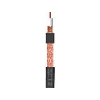 Coaxial cable in black color Cu, Cu CLASS A in 100m coil