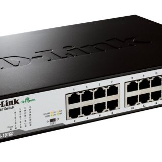 D-Link DGS-1016D/E network switch Unmanaged Black, Metallic