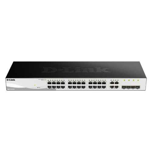 D-Link 28-Port Layer2 Smart Managed Gigabit Switch|green 3.0 24x 10/100/1000Mbit/s TP - Switch - Fiber Optic (DGS-1210-28/E)