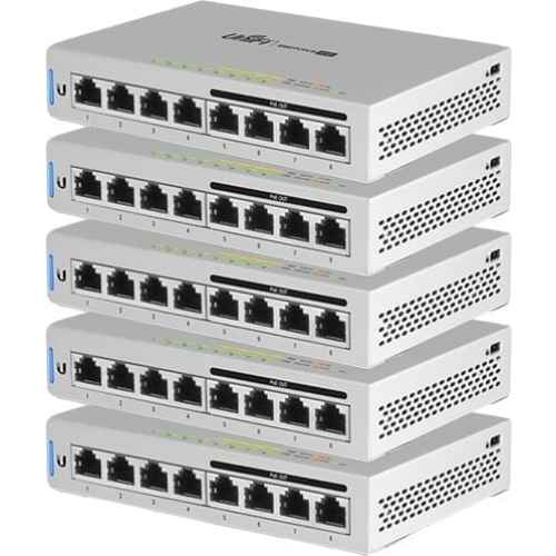 Ubiquiti US-8-60W-5 Networks UniFi 5 x
  Switch 8 Managed Gigabit Ethernet (10/100/1000) Power over Ethernet (PoE)
  Grey (5-pack)