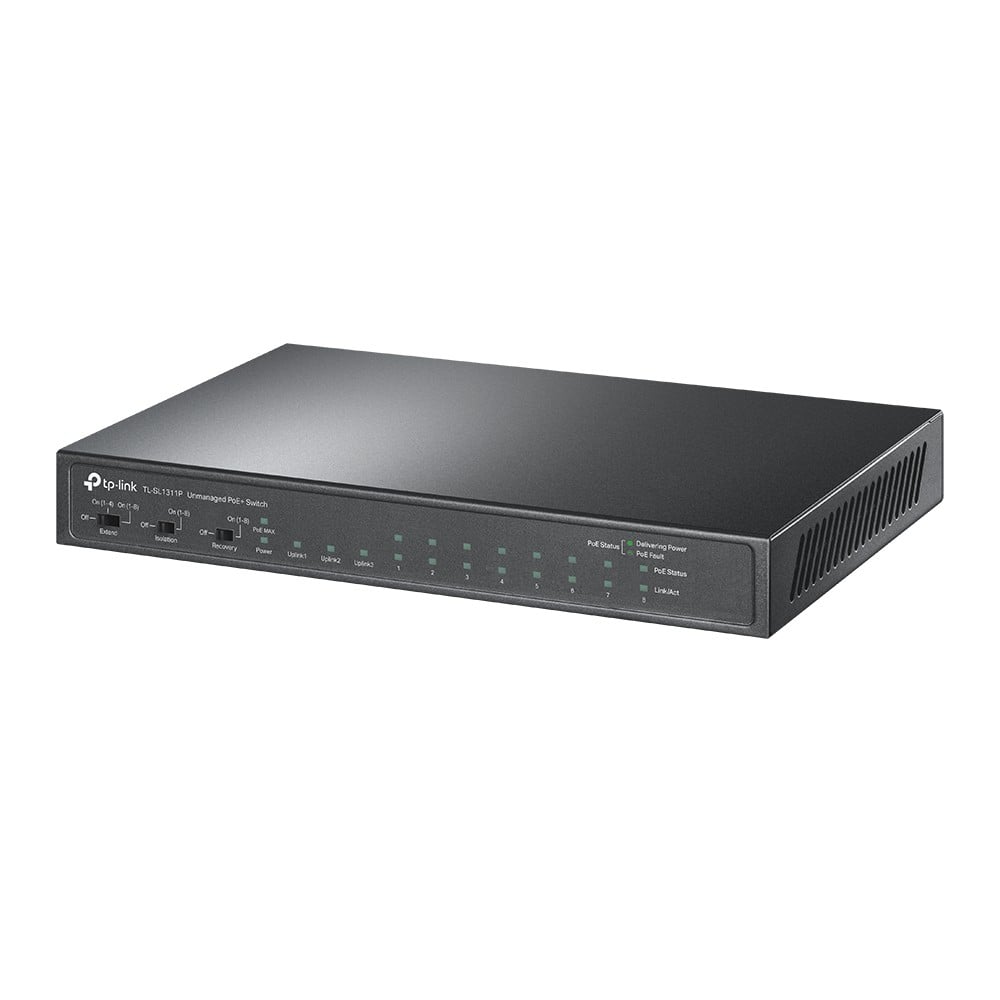 TP-Link TL-SL1311P 8-Port 10/100Mbps + 3-Port Gigabit Desktop Switch with 8-Port PoE+ %count(title) +254720548999 TP-Link TL-SL1311P 8-Port 10/100Mbps + 3-Port Gigabit Desktop Switch with 8-Port PoE+