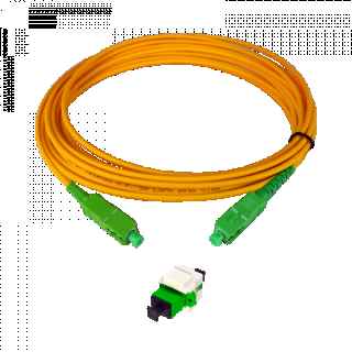 F.O. Socket Kit with Keystone, Adapter and 10m SC/APC Hose