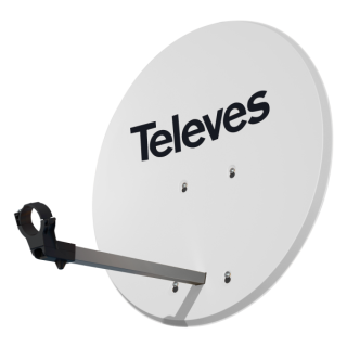 White aluminum offset type 630 satellite dish