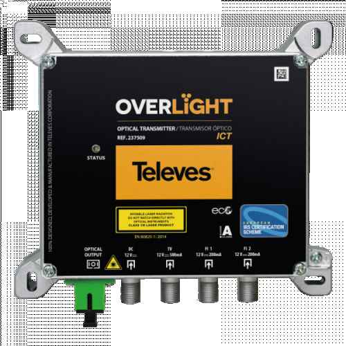 Indoor Overlight Optical Transmitter CWDM SC/APC 1310nm/10dB Televes