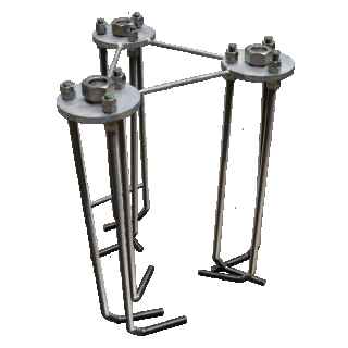 Fixed base recessed tower 450 Hot-dip galvanised