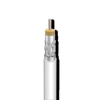 Coaxial Cable Cu / Al PVC White (100m)