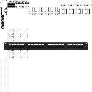 Connectorized Rack Panel 19'' 1U up to 24RJ45 CAT6 UTP Female