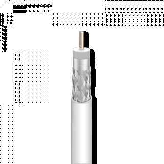 Coaxial Cable T100 CU/AL PVC White 250m Televes