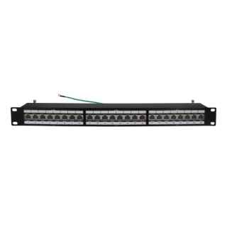 Connectorized Panel for 19'' 1U Rack with 24 RJ45 Category 6A FTP Female Connectors from Televes