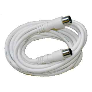 TV Antenna Cable 1.5m RG59 IEC Male/Female White Televes