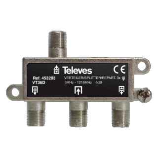 DTT Splitter F 3D 6dB Docsis 3.1