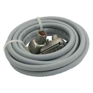 2.5m Coaxial Cable Lead IEC Male/Female PROEasyF Angled Shielded