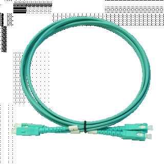 Multimode Fiber Optic Patch Cord OM3 3mm Duplex SC/PC LSFH 2m
