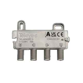 2 Output CATV Terminal Splitter F Connector 18dB from Televes
