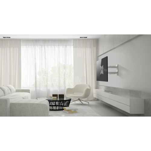 Full Motion TV Wall Mount for 17" to 43-inch Screens up to 77 lbs NP28, White - Image 2