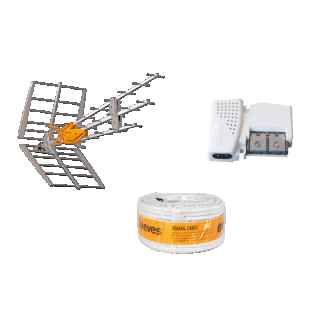 DTT DAT BOSS 42dB LTE 5G + Power Supply + 20m Cable