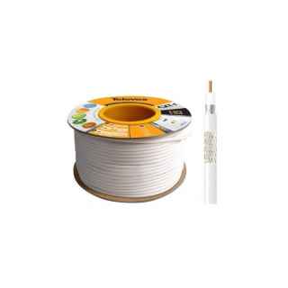 Coaxial Cable AC + CU CU-White 100m