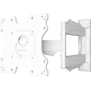 Full Motion TV Wall Mount for 17" to 43-inch Screens up to 77 lbs NP28, White