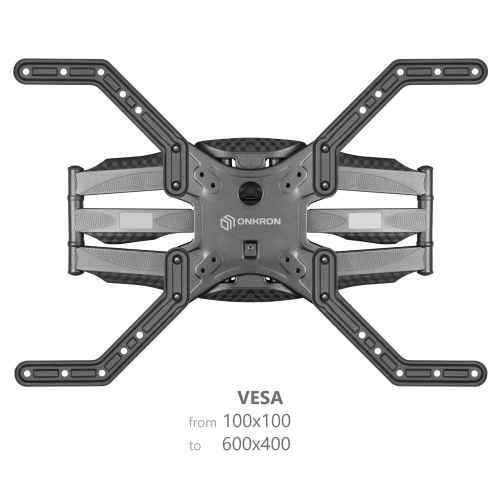 Full Motion TV Wall Mount for 39" to 65 inch Screens up to 88 lbs M5L, Black - Image 3