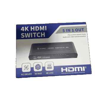4K HDMI Switch 5 In 1 Out, 5 Port HDMI Switcher Selector Box