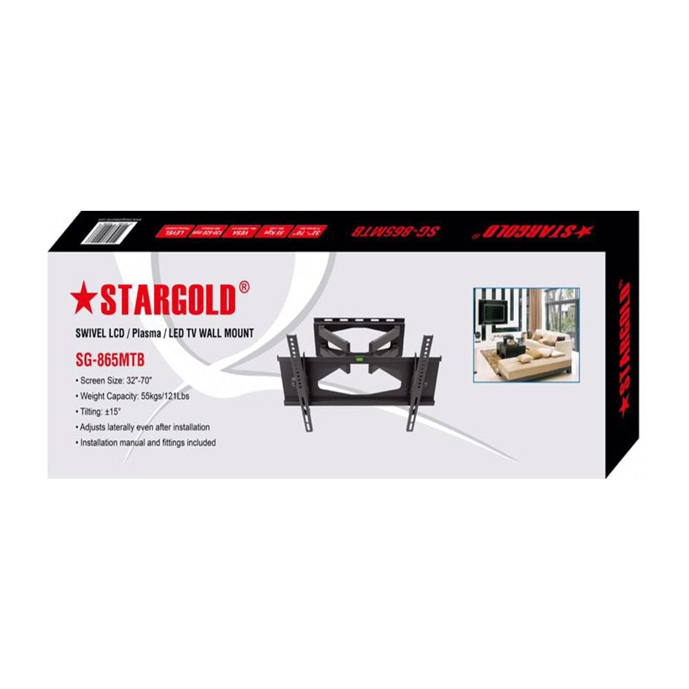 Stargold 32-70 Inches TV Wall Mount Bracket Tilt Ultra Slim Fixed TV Mount for LED LCD OLED Plasma 55kg Weight Capacity With 1 Year Warranty %count(title) +254720548999 Stargold 32-70 Inches TV Wall Mount Bracket Tilt Ultra Slim Fixed TV Mount for LED LCD OLED Plasma 55kg Weight Capacity With 1 Year Warranty - Image 2