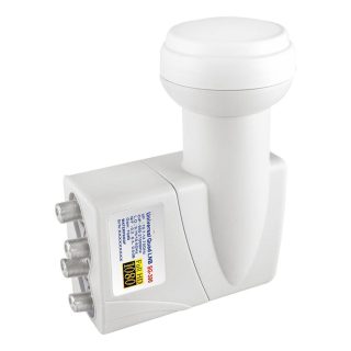 STARGOLD Gain 70dB Ultra Universal Four Way Satellite Dish Quad LNB for Satellite Receiver With Multi Satellite Compatible Solution & Simple Connection