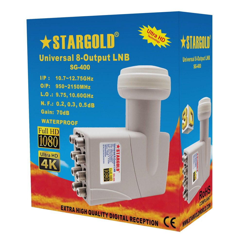 Stargold 70dB Universal Satellite Dish 8 Output Octo LNBF Outstanding Linearity & Waterproof Digital Satellite TV LNB %count(title) +254720548999 Stargold 70dB Universal Satellite Dish 8 Output Octo LNBF Outstanding Linearity & Waterproof Digital Satellite TV LNB - Image 2