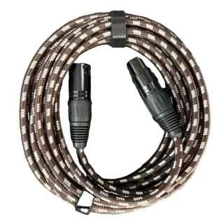 XLR Cables Braided 6ft 2 Pack - Premium Short Anti-Tangling XLR Patch Cables Male To Female For Microphone DJ