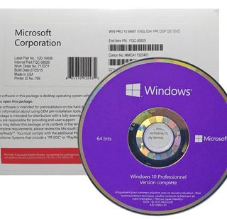 Windows 10 Pro 64Bit Eng Intl 1pk DSP OEI DVD