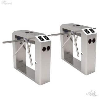 ZKAccess TS2222 Dual Lane Tripod Turnstile with Controller and Fingerprint & RFID Reader