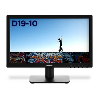 Lenovo D19-10 18.5″ HD Monitor, Black Color, Connectivity : VGA, HDMI – 61E0KCT6UK