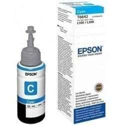 Epson T6642 Cyan 70ML Ink Bottle, for L100, L110, L120, L1300, L1455, L200, L210, L220, L300, L3050, L3060, L3070, L310, L355, L365, L382, L386, L455, L486, L550, L565, L605, L655 -70ml – C13T66414A - Kenya