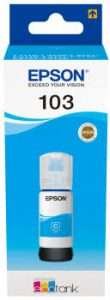 Epson 103 Cyan Original 65ml Ink Bottle, for L1110, L3210, L3211, L3216, L3250, L3251, L3256, L3260, L5290 – C13T00S34A - Kenya