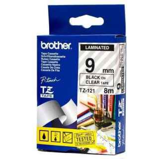 Brother Tape TZE-121 9mm Black on Clear - Kenya