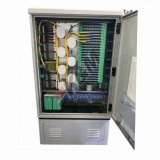 144 cores Pedestal mounted fiber distribution cabinet SC/APC connectors - Kenya