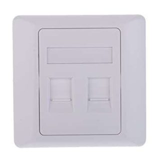 Cat6 Double port Network Data Faceplate with Keystone - Kenya