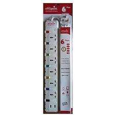Office Point 6 Way Power Extension with USB port