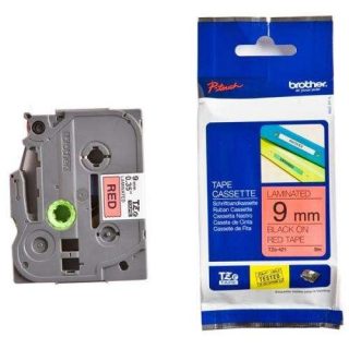 Brother TZE-421 9mm Black on Red tape - Kenya