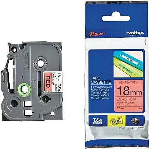 Brother TZe-441 18mm Black On Red Tape - Kenya %count(title) +254720548999 Brother TZe-441 18mm Black On Red Tape - Kenya