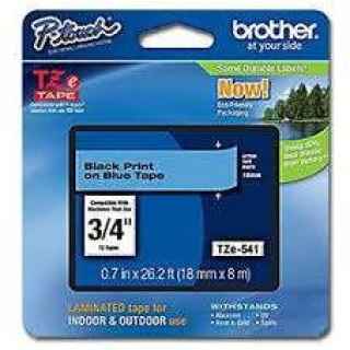 Brother TZe-541 18mm Black On Blue P-touch Tape - Kenya