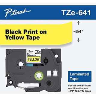 Brother TZE-641 18mm Black on Yellow Tape - Kenya