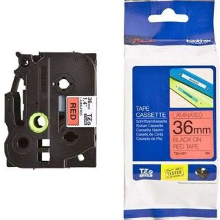 Brother TZE-461 36mm Black on Red Label tape - Kenya
