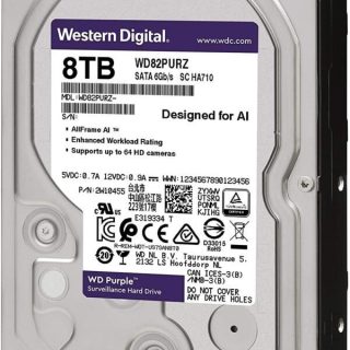 WD 8TB Purple Pro SATA Surveillance Hard Drive, WD8001PURP